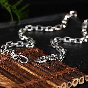 美品　限定価格Commesi Silver 925 Chain Necklace 925 Sterling Silver 6.25mm Double Oval Flat 22